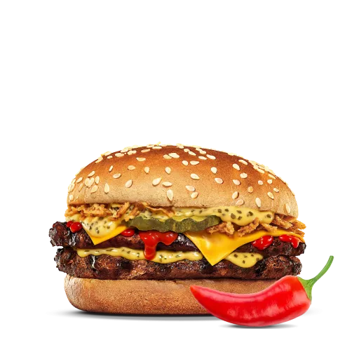 Острый Чизбургер Жюльен Двойной